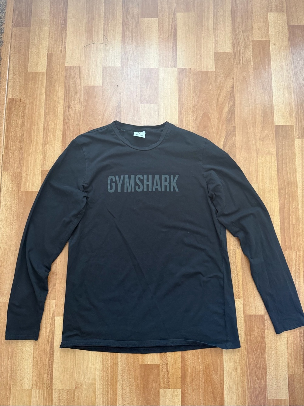 Gymshark Black Logo Long Sleeve Shirt Size Large